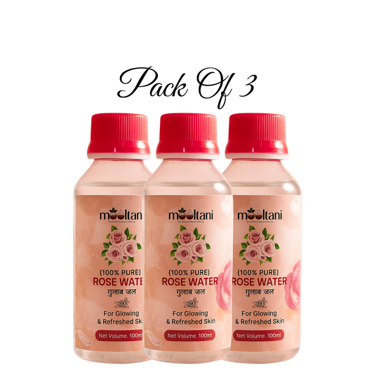 Pure Rose Water 3-Pack - 100ml Each | Mooltani